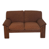 Brown Velvet 2-Seater Sofa by Mobil Girgi, 70s