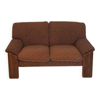 Brown Velvet 2-Seater Sofa by Mobil Girgi, 70s