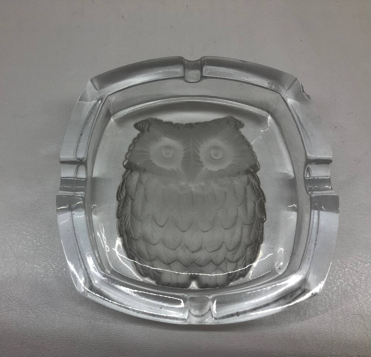 Owl ashtray in Arques crystal
