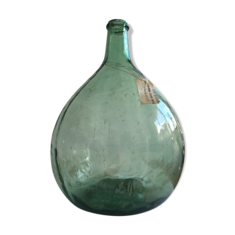 Ancient green demijohn 10L capacity