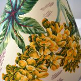 Lampshade, botanical vintage Jouy canvas, flowers