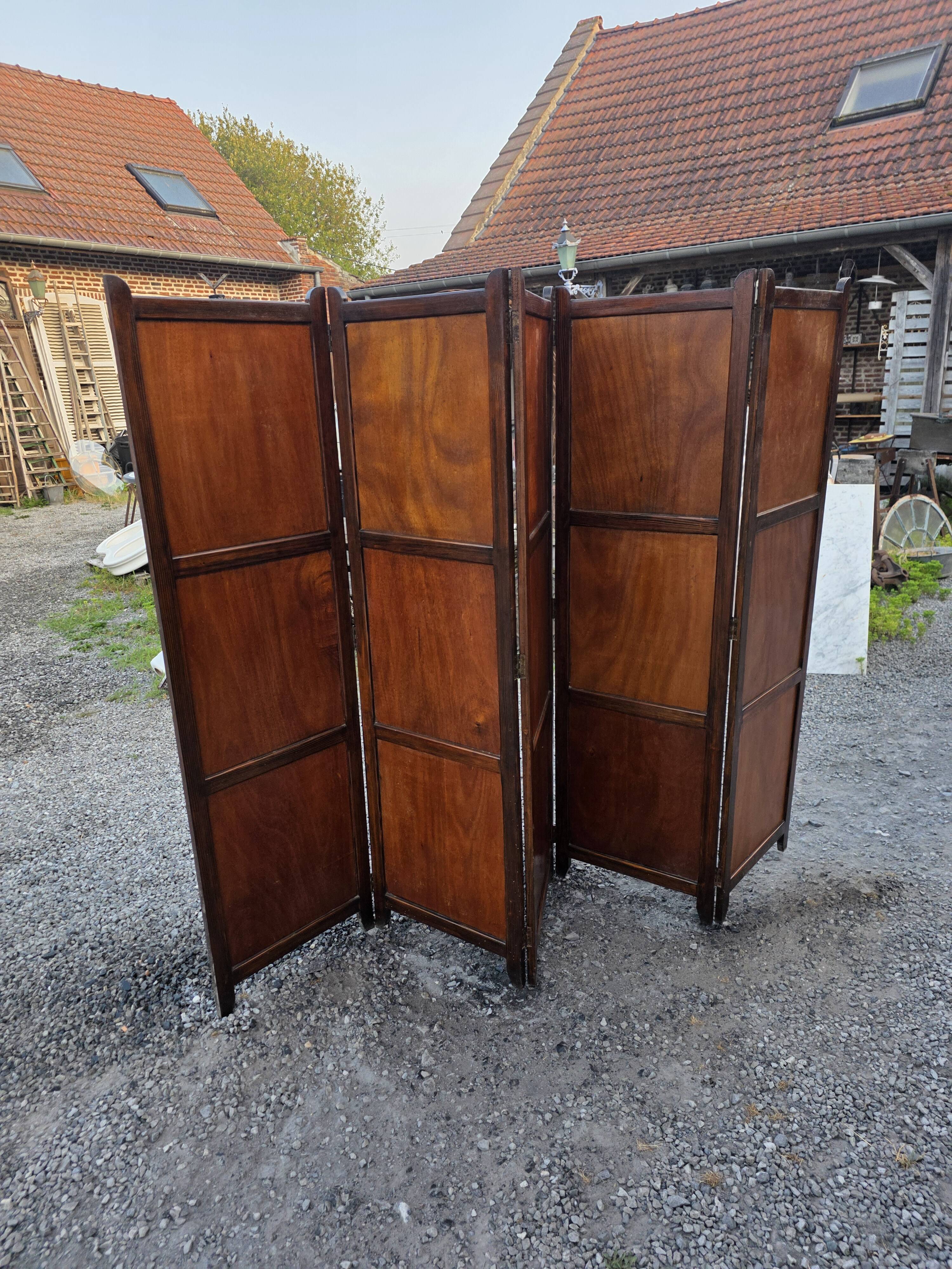 Paravent ancien 5 vantaux