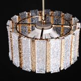 Vintage Kalmar lamp from the 60s, brass and glass