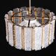 Vintage Kalmar lamp from the 60s, brass and glass