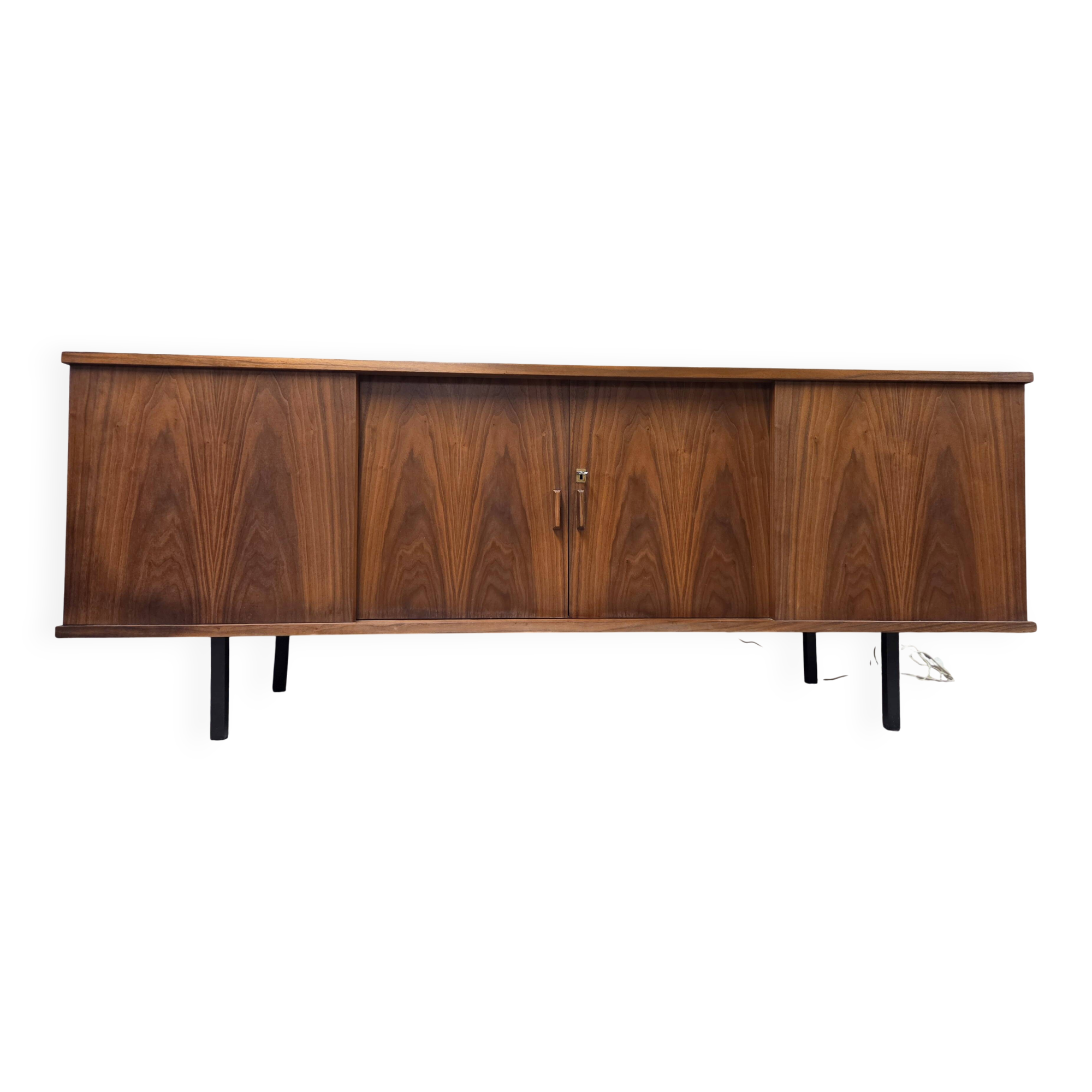 Vintage teak Scandinavian bar cabinet from the 1960s.