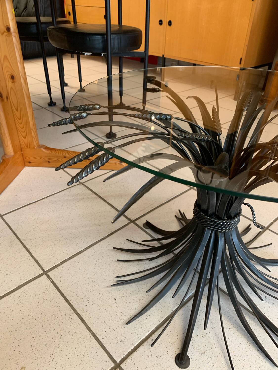 Robert Goosens CocoChanel Cornflower Coffee Table Circa 1970