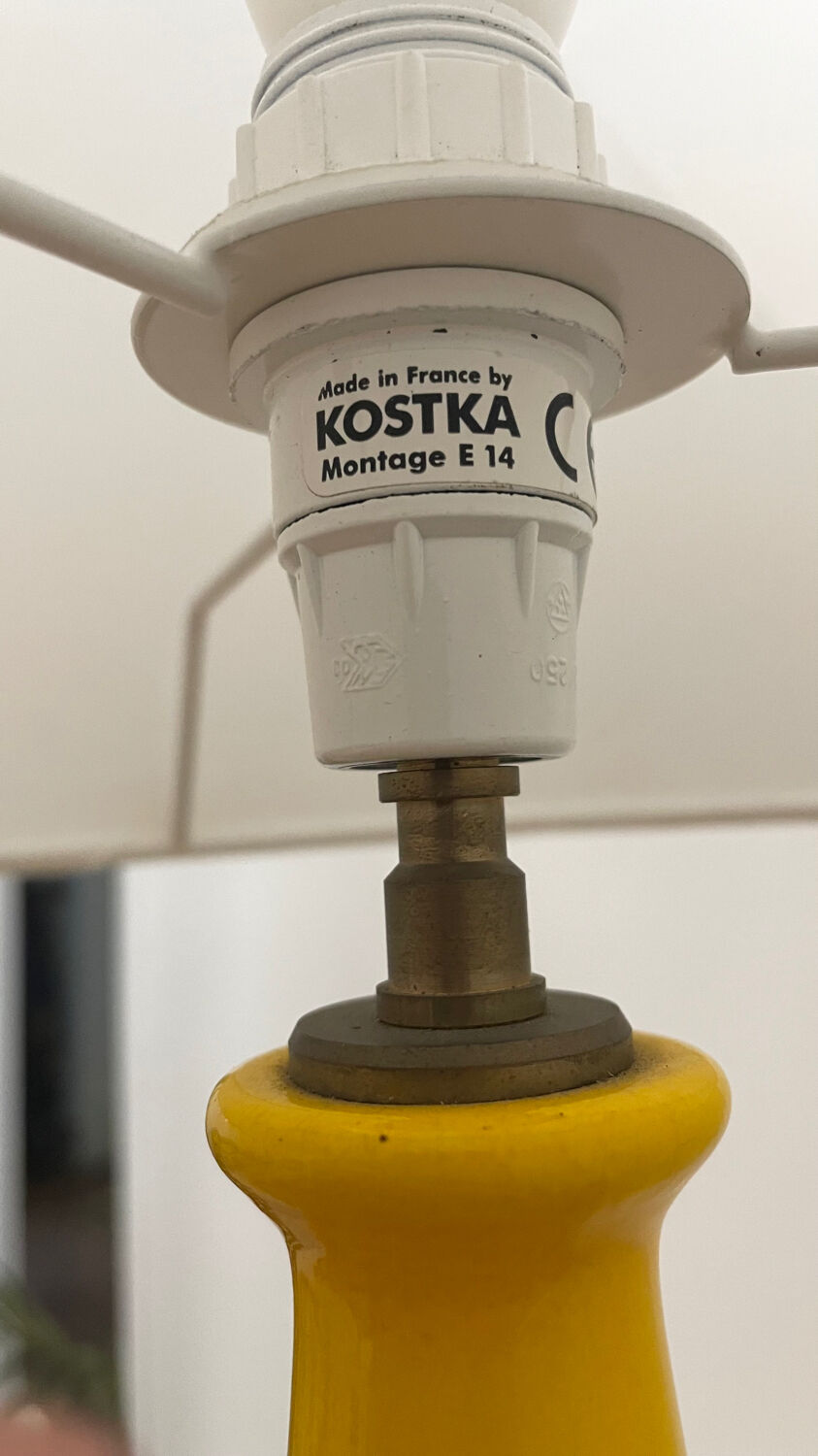Kostka yellow ceramic lamp