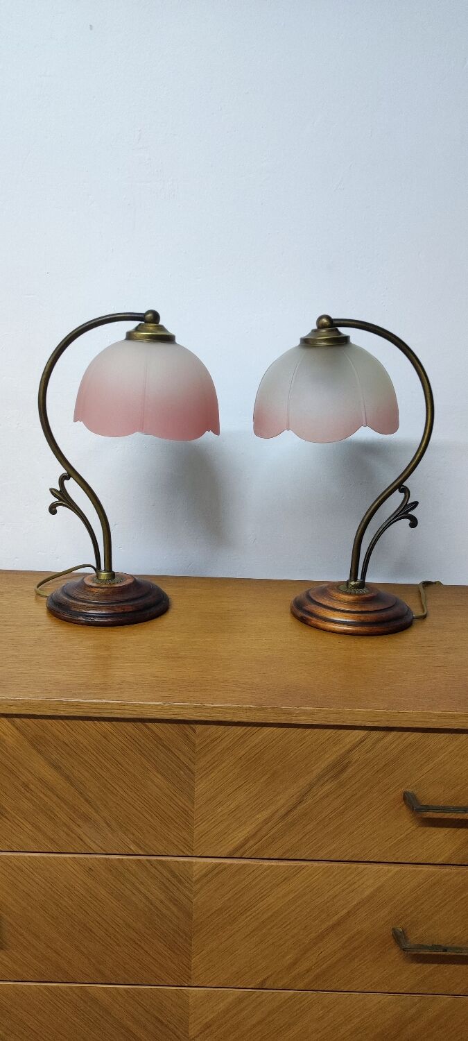 Pair of bedside lamps
