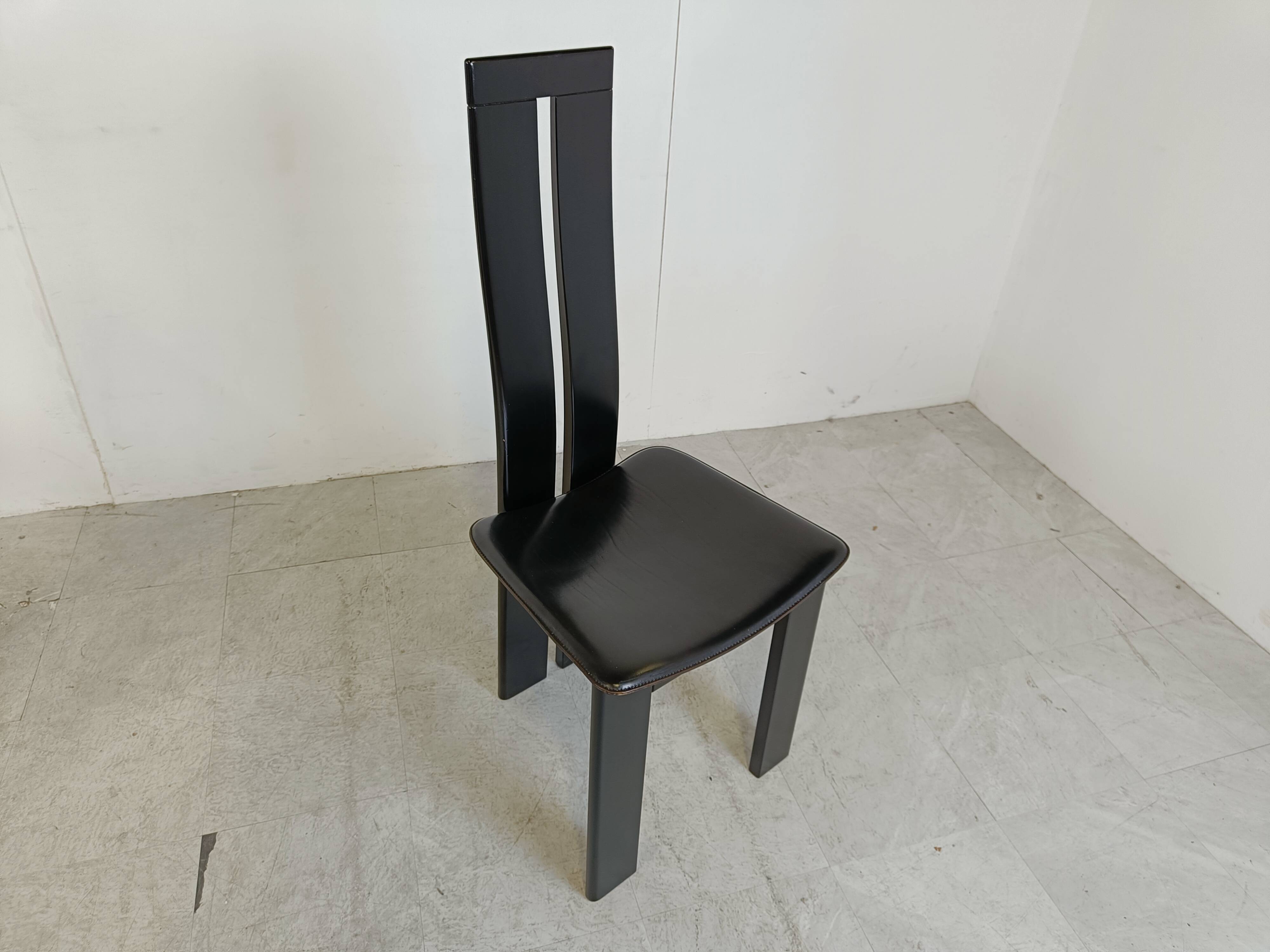 Set of 4 dining chairs by Pietro Costantini for Ello, 1980s