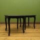 PAIR OF FRENCH STYLE BLACK BEDSIDE TABLES