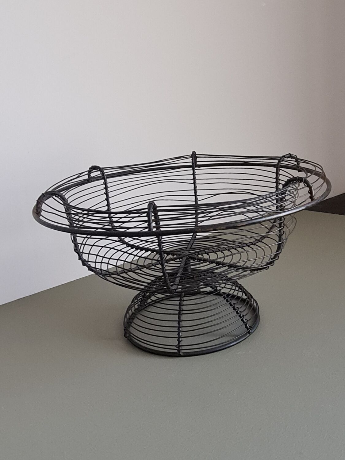 Vintage French wire fruit basket – centerpiece