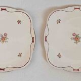 Pair of dessert plates Moulin des Loups St Amand Width 18 cm