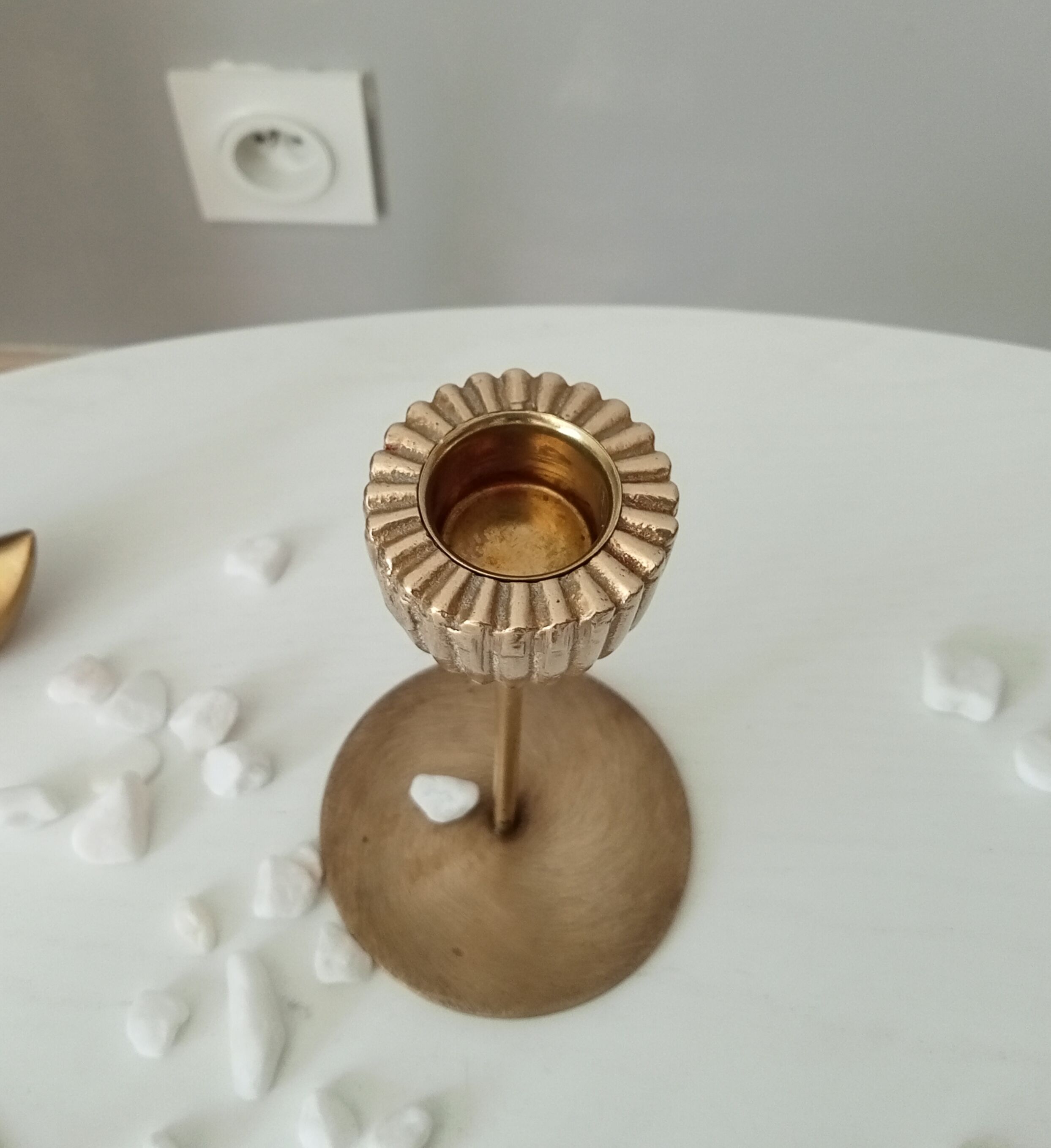 Series of Brass Tulip Candle holders 60s/70s