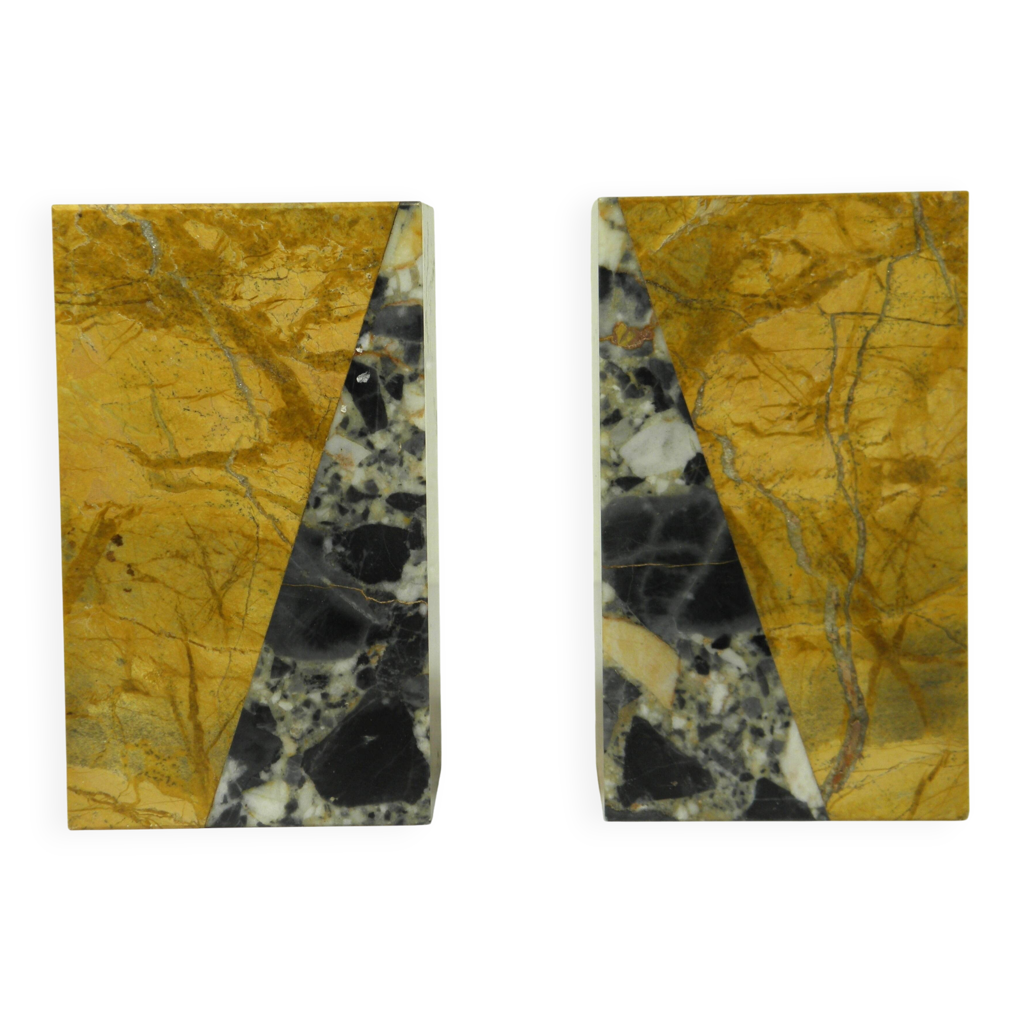 Pair of Art Deco marble bookends