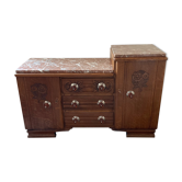 Art Deco sideboard in wood and marble