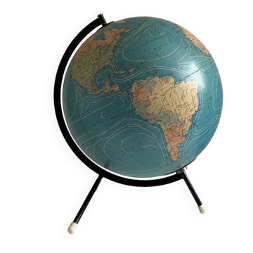 Globe terrestre vintage 1977