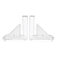 Bookends in solid methacrylate – Rare modernist design, 1980s
