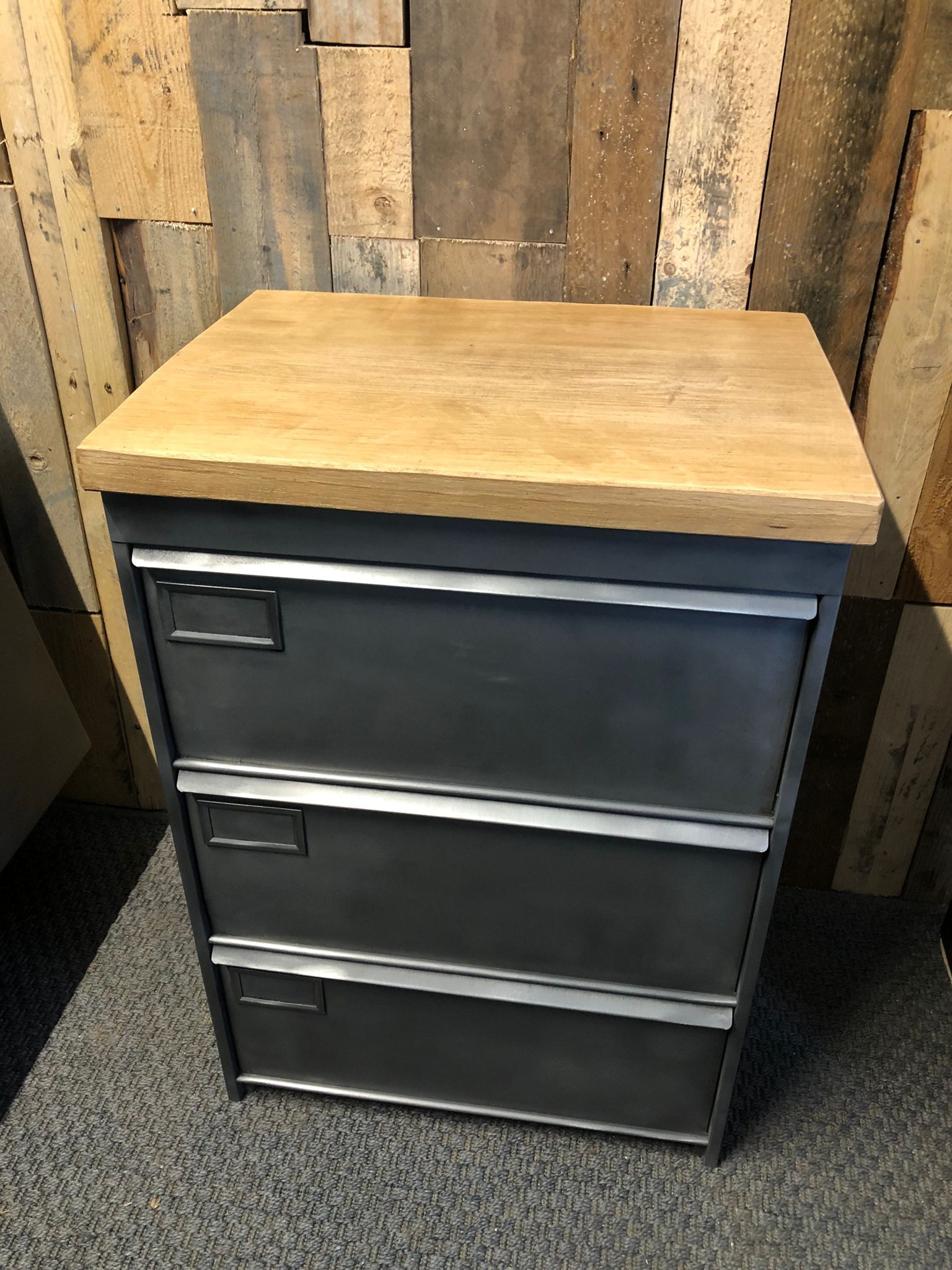 Storage valve cabinet Atal industrial shoe, metal wood