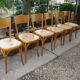 Lot of six old bistro chairs