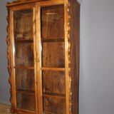 19th century walnut display case