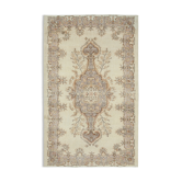 Handmade antique oriental beige rug 184 cm x 295 cm