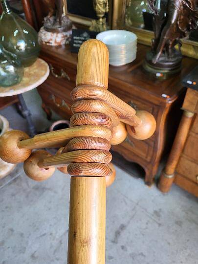 1960 modernist vintage coat rack in fir 7 b