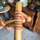 Porte manteau 1960 moderniste vintage en sapin 7 b