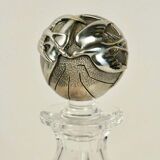 Glass and silver carafe by Ottaviani, Italy, 1970s