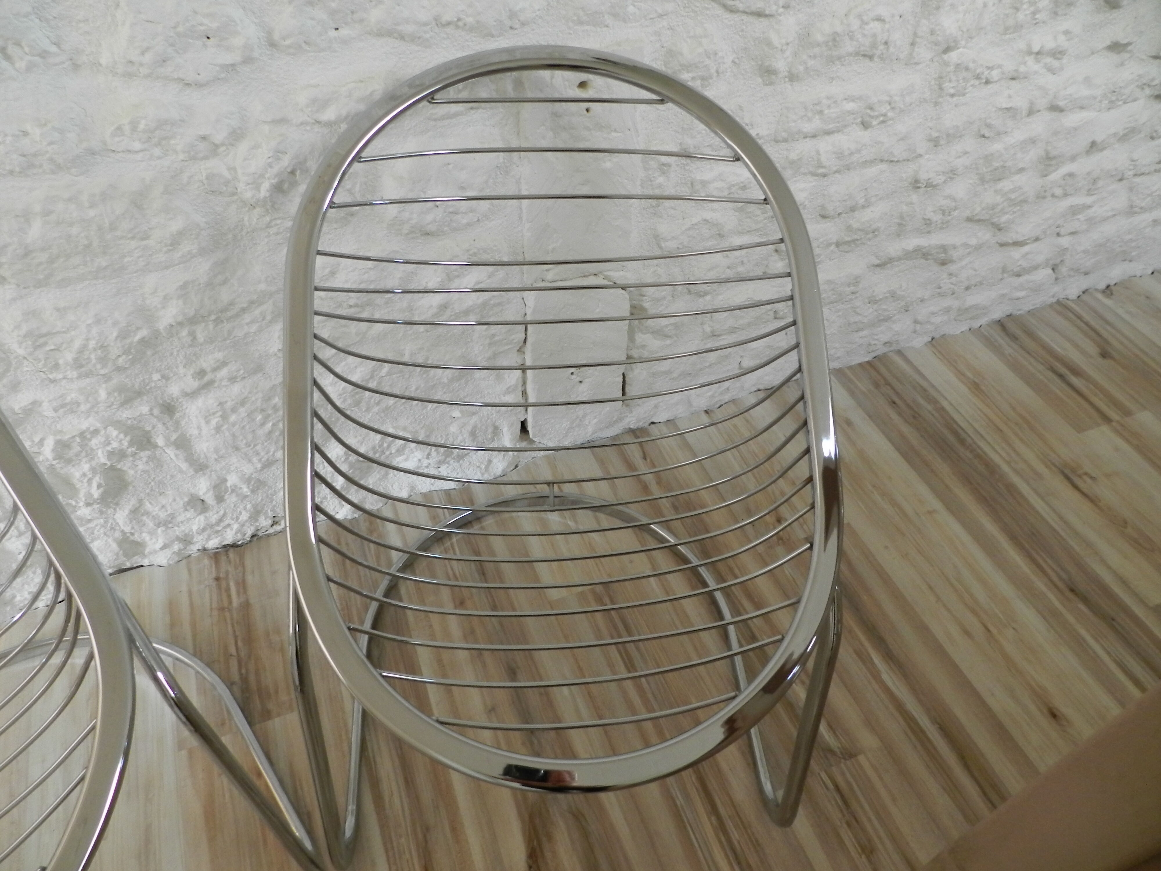Pair of chairs Egg chair Gastonne Rinaldi vintage 70