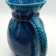 Pitcher in cracked blue Charolles earthenware