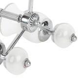 Lustre 3 tulipes en verre opaline blanches