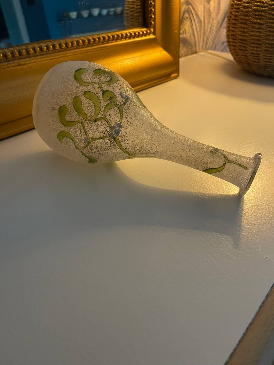 Art Deco granite glass vase