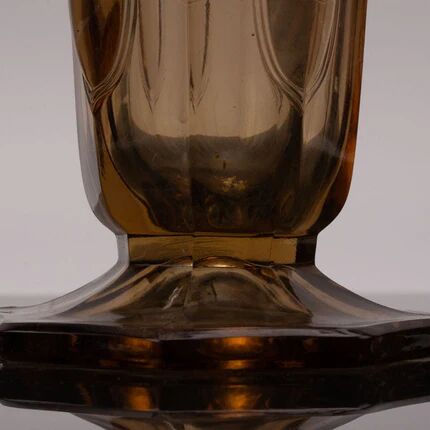 Vintage smoked glass Art Deco vase