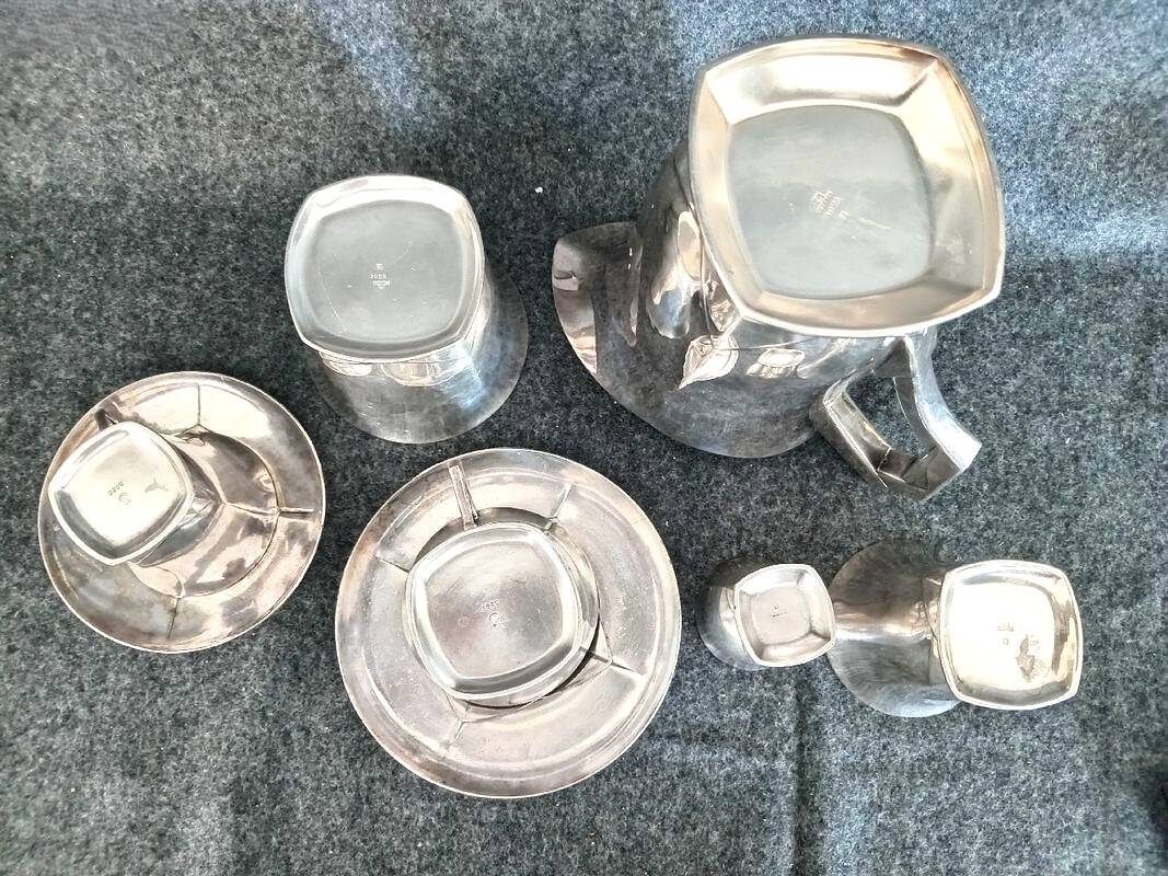 Art Deco dinner service set, 1935, designed by Sue and Mare