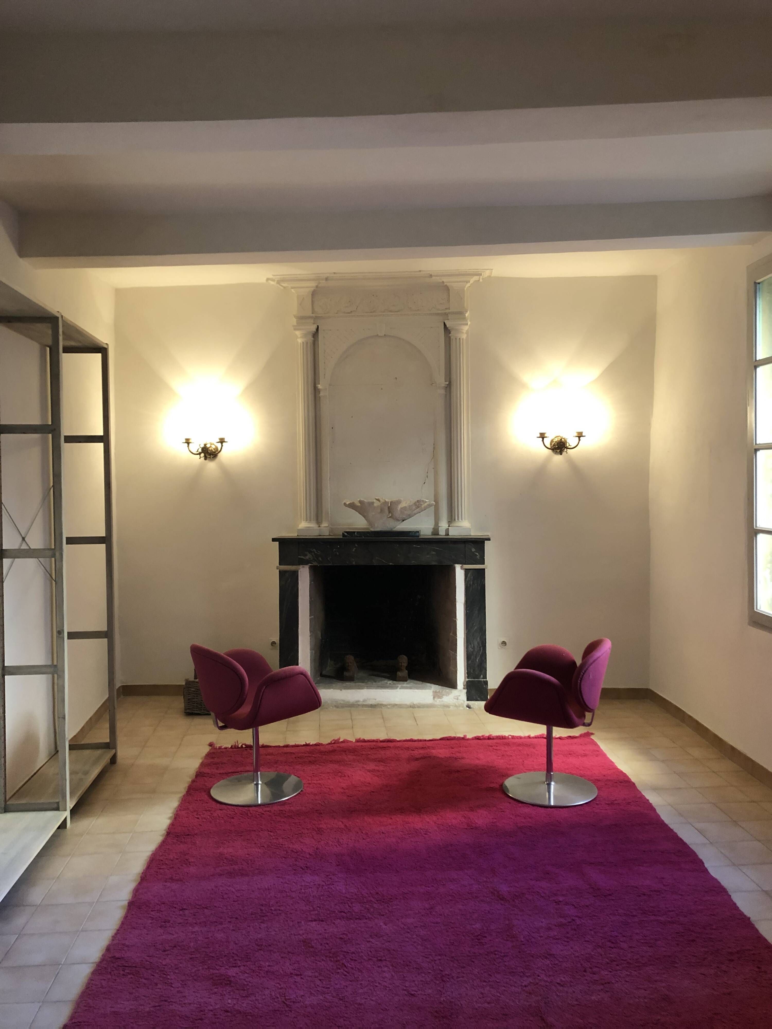 Tapis laine pink vintage grande taille