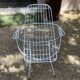 4 vintage 60s garden armchairs in white metal