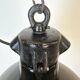 Industrial Black Enamel Factory Lamp with Cast Iron Top, 1950s