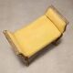 Banc ancien style baroque en bois sculpté et tissu, XXe siècle