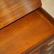Vintage military commode FINE hardwood, brass and leather.