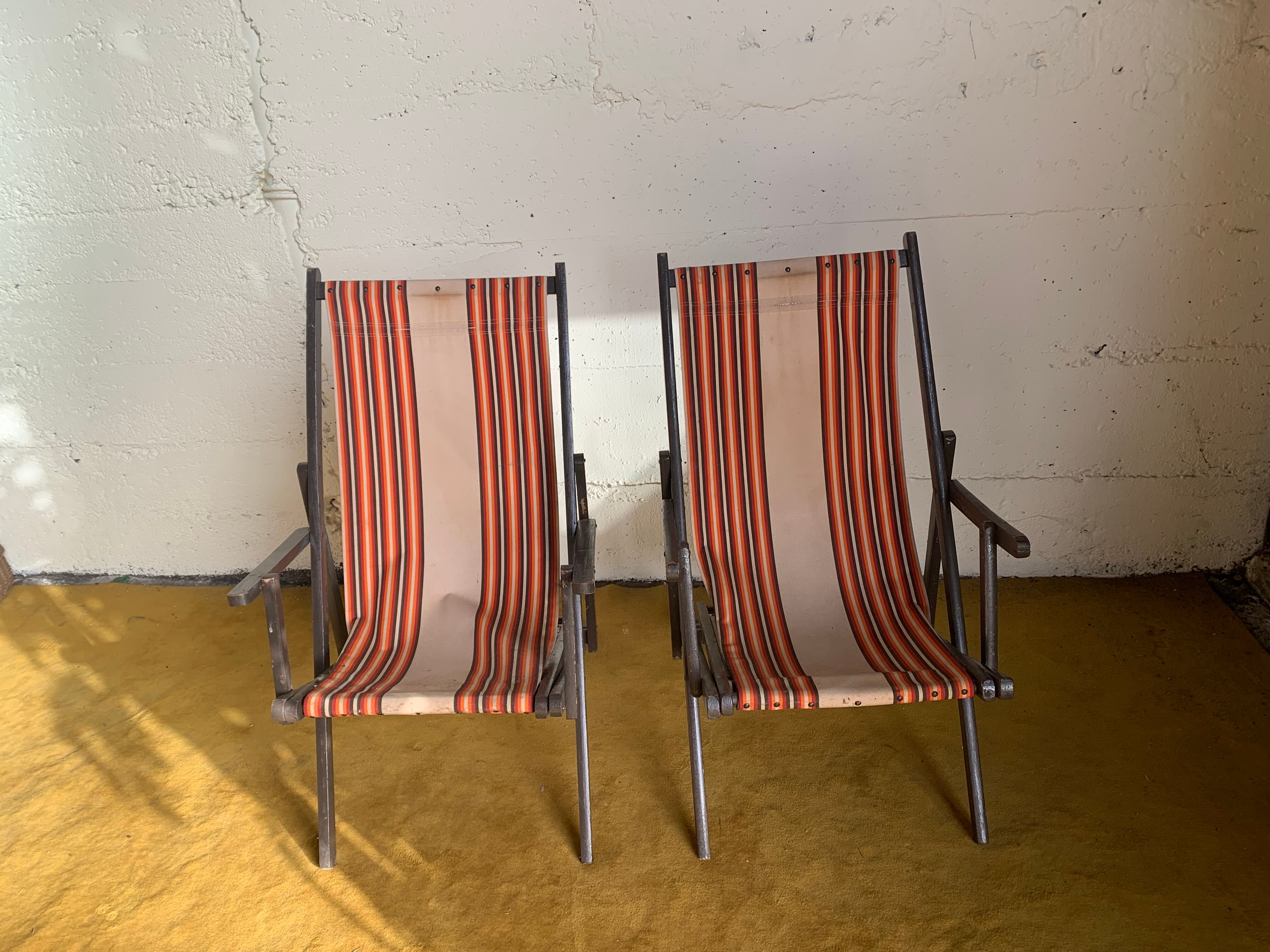 Pair of deck chairs