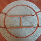 Vintage Bodum glass and rattan vegetable