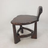 Ensemble de chaise et de table en bois du milieu du siècle, années 1950