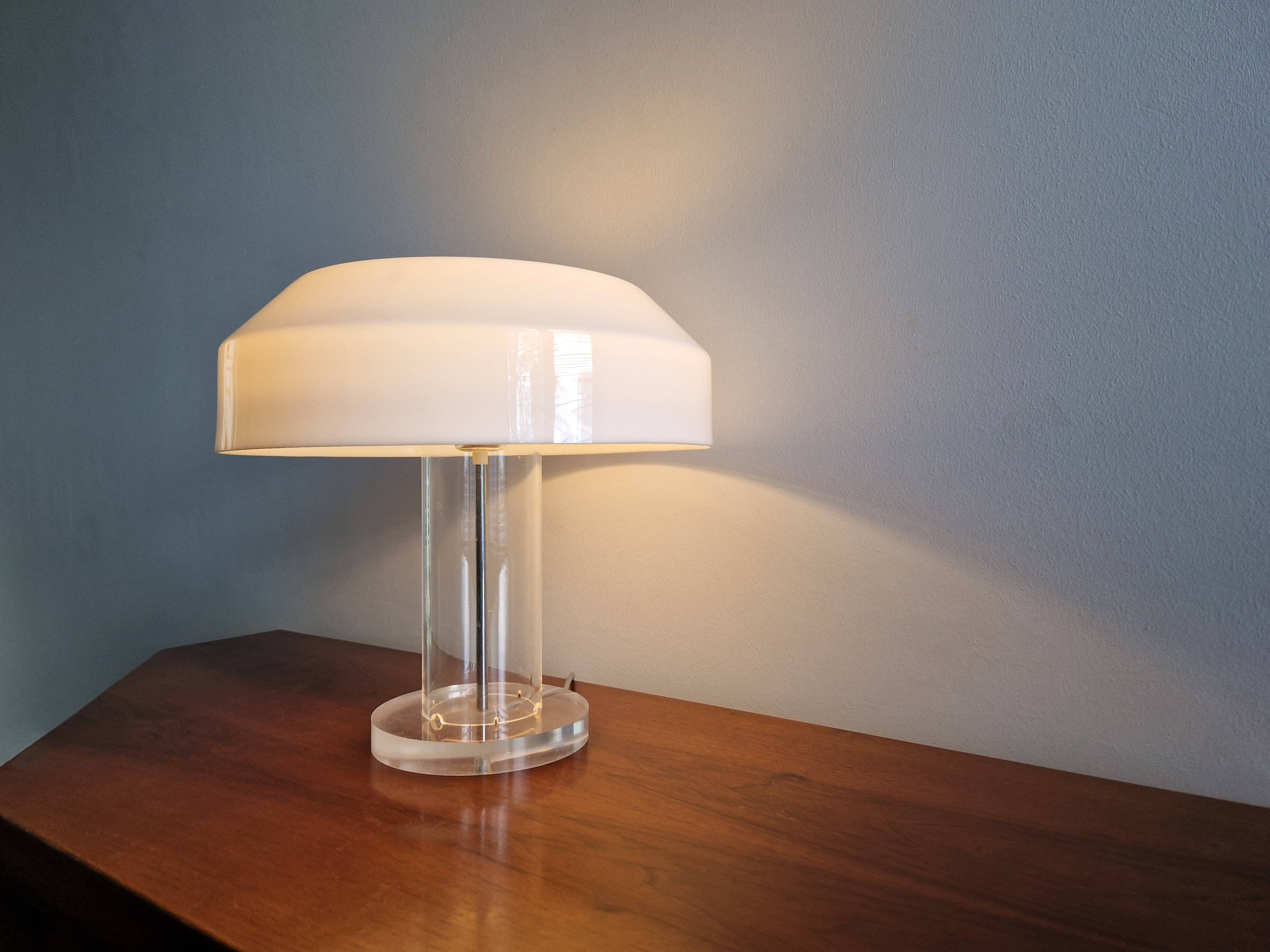Abn table lamp by aldo van den nieuwelaar for abn, the netherlands 1970's