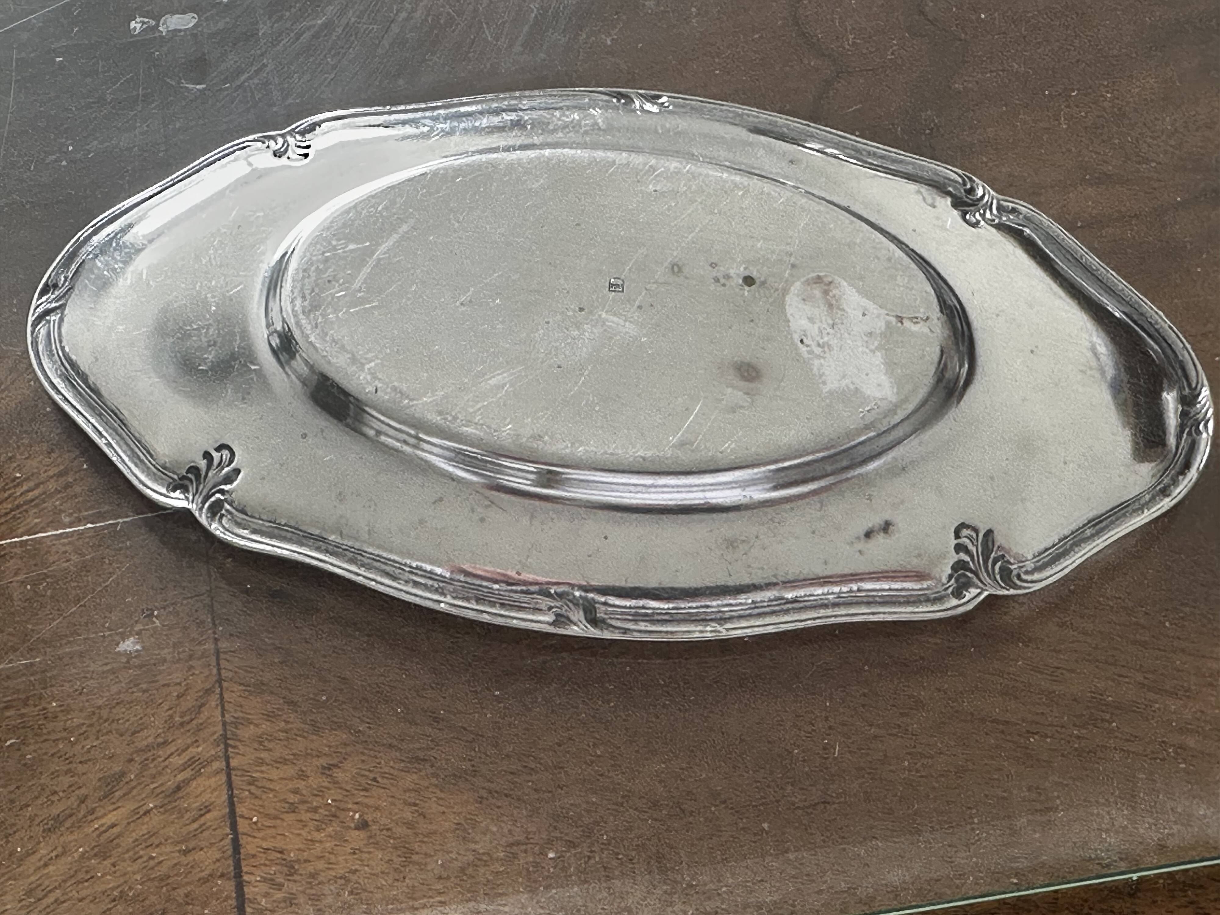 Small Silver-Plated Metal Hors d'oeuvre Dish HOKA 16 cm / 8 cm