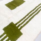 Beni Ouarain Moroccan Berber rug with khaki patterns 2.41x1.68m