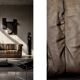 Vintage Mid-Century Modern German Brutalist Brown Leather 2-Seater Sofa