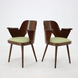 Ensemble de quatre chaises à manger Oswald Haerdtl des années 1960, Tchécoslovaquie