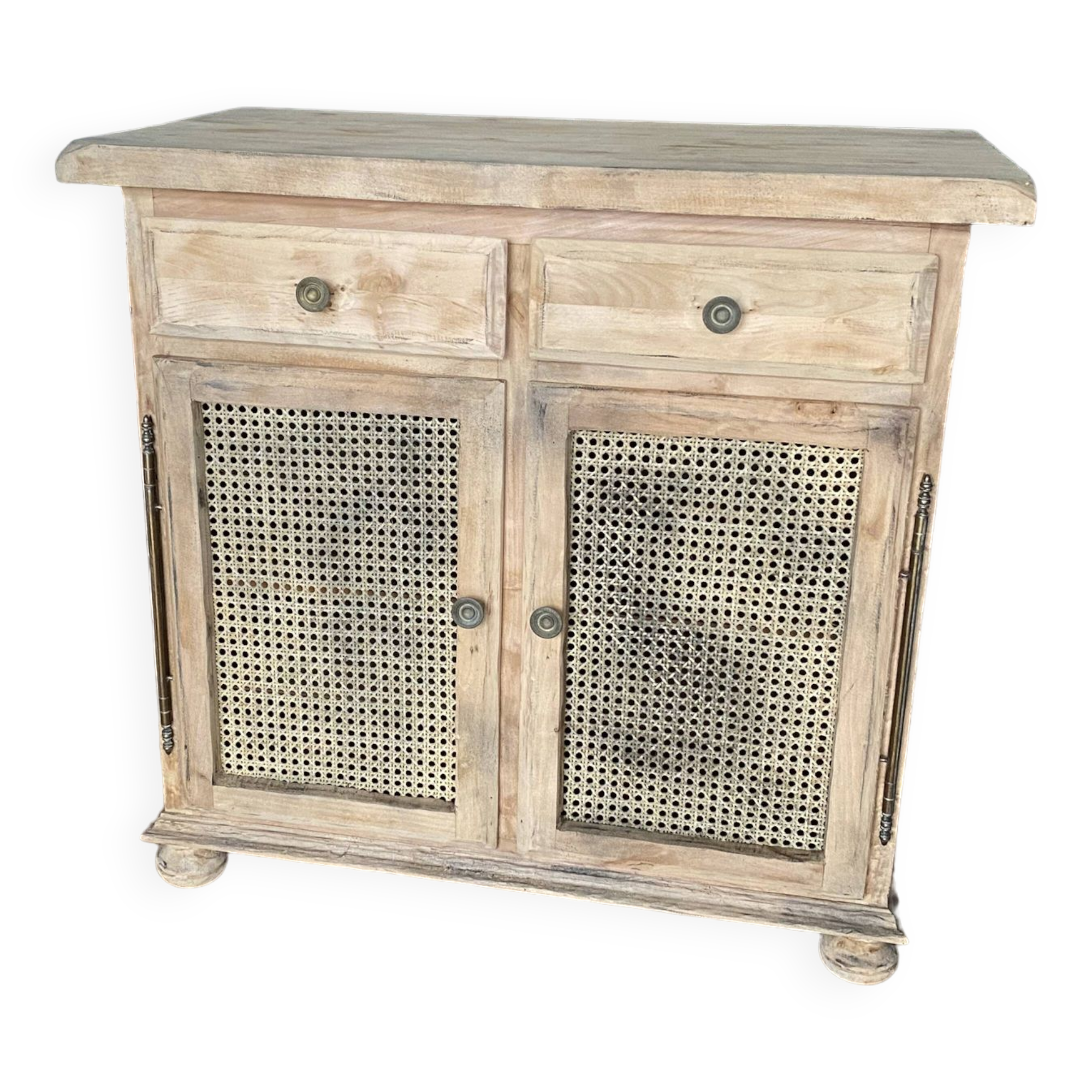 Old Parisian buffet with patinated solid wood