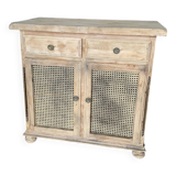 Old Parisian buffet with patinated solid wood