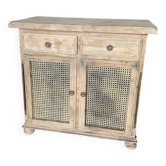 Ancien buffet parisien patiné  bois massif
